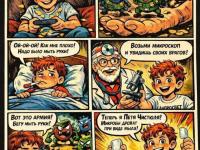 Комикс про Петю Лентяева от Роспотребнадзора